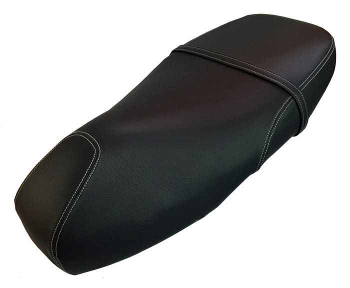 Vespa GT 125 200 Matte Black with French Seams Seat Cover